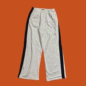 Brandy Melville Anastasia Side Stripe Sweatpants Gray and Navy Blue Women's